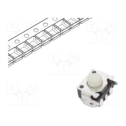 5 pcs x E-SWITCH - TL3340AF160QG - Microswitch TACT, SPST, Pos: 2, 0.05A/12VDC, side,SMD, none, 1.57N