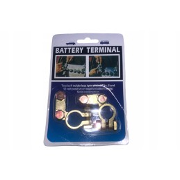 Set of brass battery terminal clamps, 2 pcs