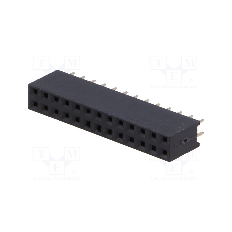 2 pcs x CONNFLY - DS1023-2*13S21 - Socket, pin strips, female, PIN: 26, straight, 2.54mm, THT, 2x13