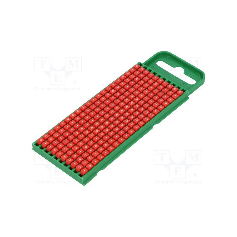 200 pcs x HELLERMANNTYTON - 561-00702 - Markers, Marking: +, 0.8÷2.2mm, polyamide, red, -40÷85°C, push-in