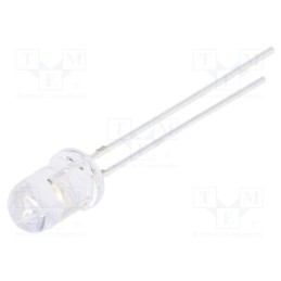 1 pcs x OPTOSUPPLY - OSW5DK5A31A-5V - LED, 5mm, white cold, 3000÷4200mcd, 30°, Front: convex, 5V