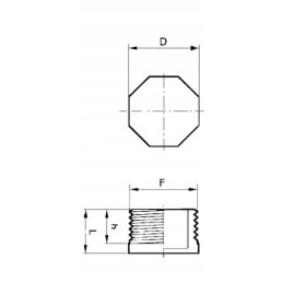 Threaded plug male thread arag 1 4