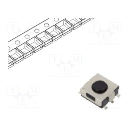 2 pcs x ALPS - SKHMQKE010 - Microswitch TACT, SPST, Pos: 2, 0.05A/12VDC, SMT, 1N, 6.5x6.2x2.6mm