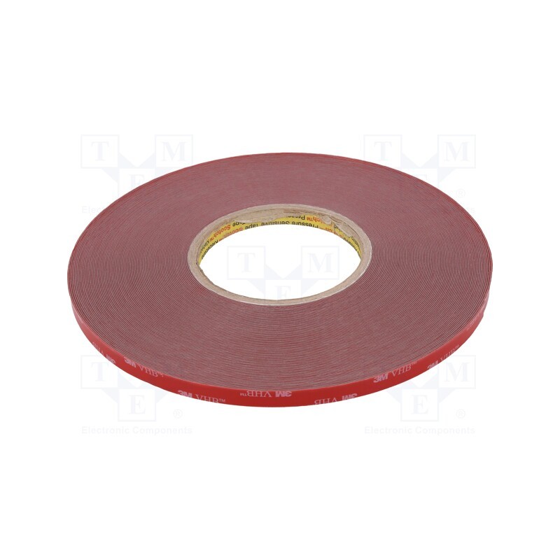 1 rol x 3M - 3M VHB GPH 060 9MMX33M - Tape: fixing, W: 9mm, L: 33m, Thk: 600um, acrylic, grey, max.230°C