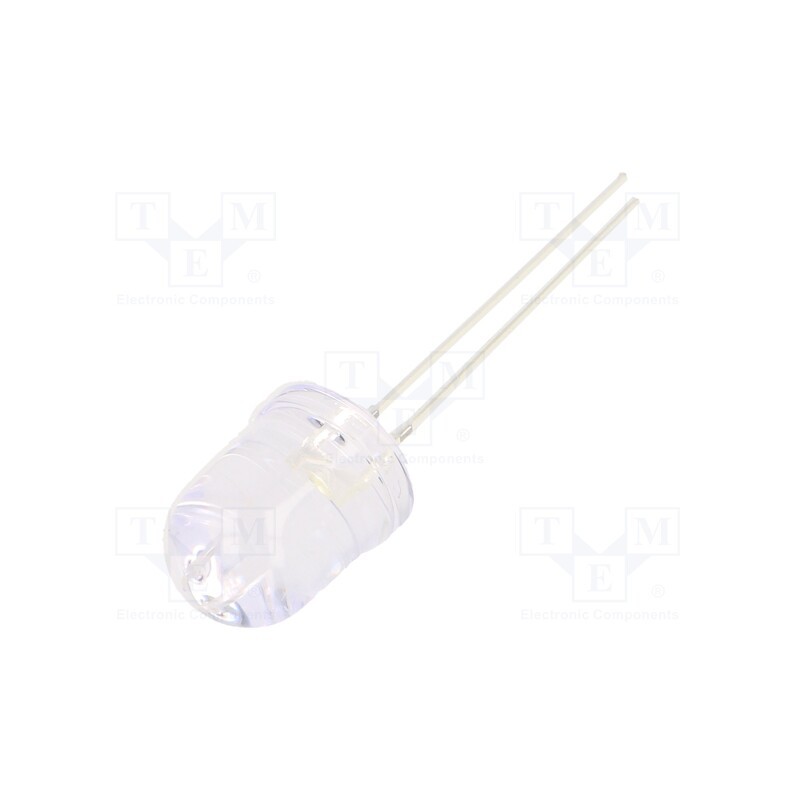 1 pcs x OPTOSUPPLY - OSW54KA131A-1MA - LED, 10mm, white cold, 2180÷3000mcd, 30°, Front: convex, 2.8÷3.4V