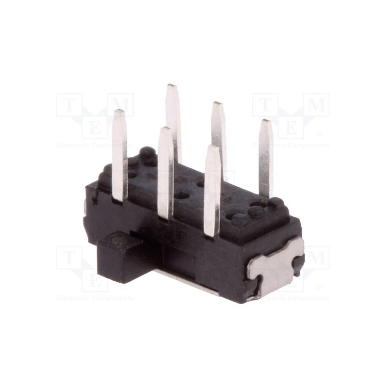 5 pcs x C&K - JS202011AQN - Switch: slide, Pos: 2, DPDT, 0.3A/6VDC, ON-ON, THT, Leads: for PCB