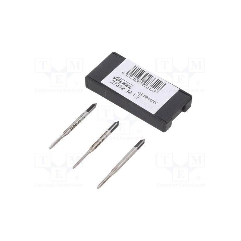 1 set x Vu00d6LKEL - 27312 - Tap, high speed steel grounded HSS-G, M1,7, 0.35, 32mm, 2,1mm