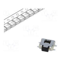 10 pcs x C&K - PTS840ESDGMPSMTR LFS - Microswitch TACT, SPST-NO, Pos: 2, 0.05A/12VDC, SMT, none, 1.6N