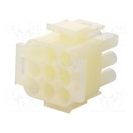 2 pcs x ADAM TECH - DME-M-09-SQ - Plug, wire-wire, male/female, 6.35mm, for cable, PIN: 9, Layout: 3x3