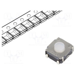 5 pcs x C&K - KSC241J LFS - Microswitch TACT, SPST-NO, Pos: 2, 0.05A/32VDC, SMT, none, 3.5N