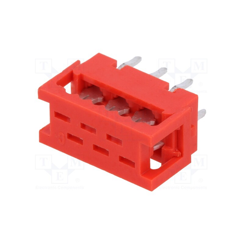 2 pcs x CONNFLY - DS1015-02-06R6 - Wire-board, adapter, PIN: 6, IDC,THT, on PCBs,for ribbon cable