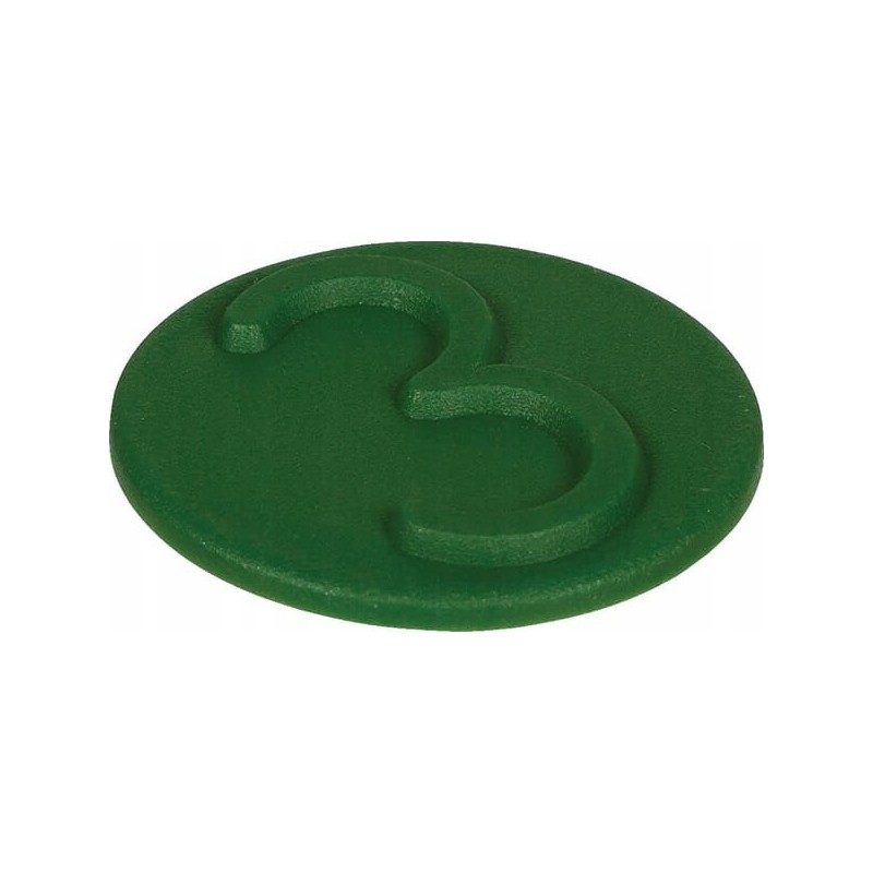 Quick connector cover marking clip, green, 3 p