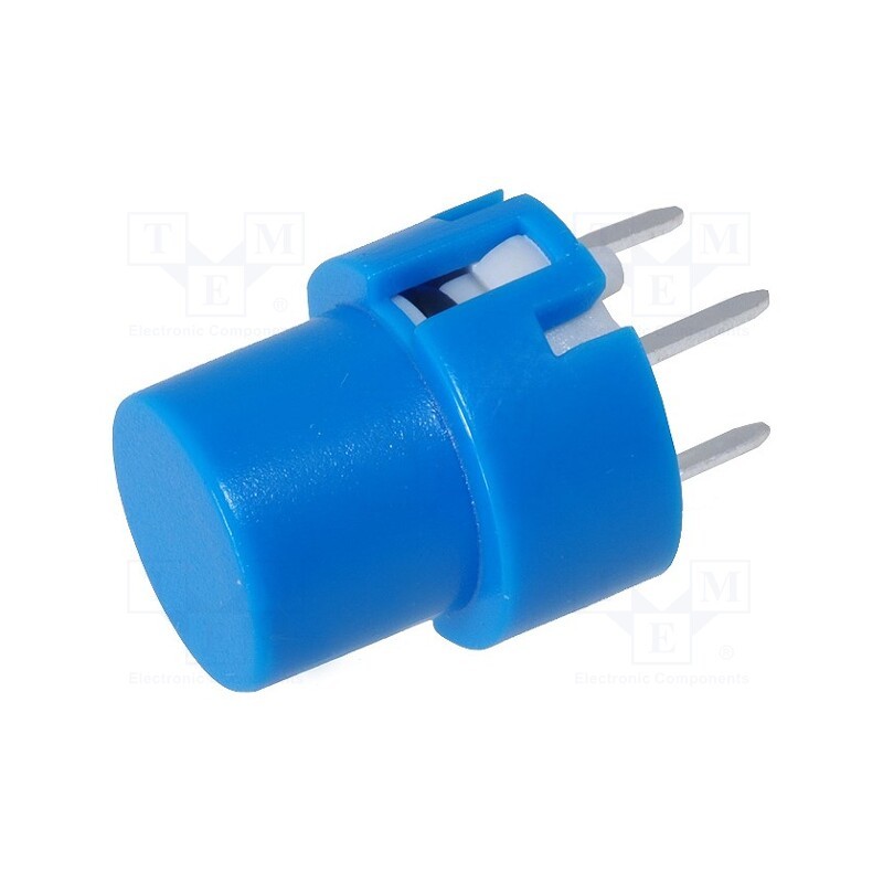 2 pcs x HIGHLY ELECTRIC - KS01-BV-BL - Switch: keypad, Pos: 2, SPST-NO, 0.01A/35VDC, blue, THT, 1.3N, round