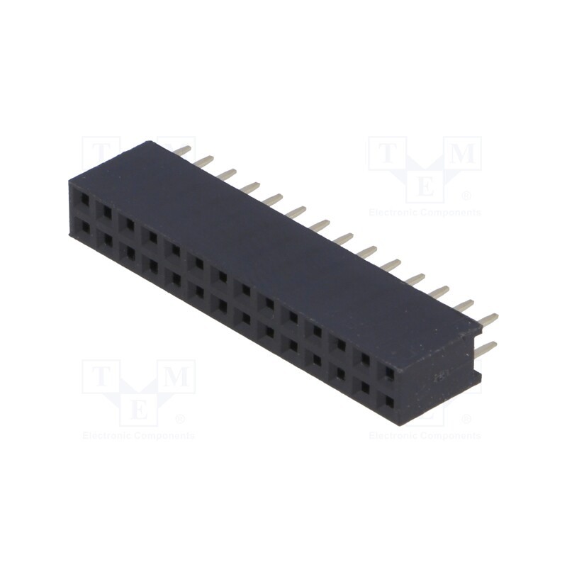 2 pcs x CONNFLY - DS1023-2*14S21 - Socket, pin strips, female, PIN: 28, straight, 2.54mm, THT, 2x14