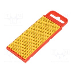 200 pcs x HELLERMANNTYTON - 561-01224 - Markers, Marking: V, 2÷2.8mm, polyamide, yellow, -40÷85°C, push-in