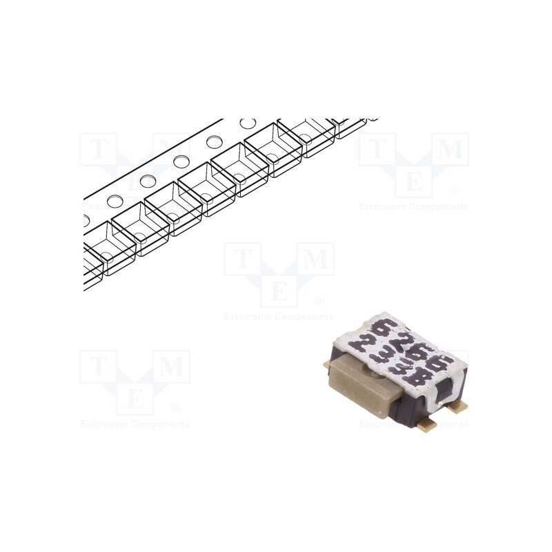 5 pcs x C&K - Y28B23312FP - Microswitch TACT, SPST-NO, Pos: 2, 0.05A/32VDC, angular,SMT, none