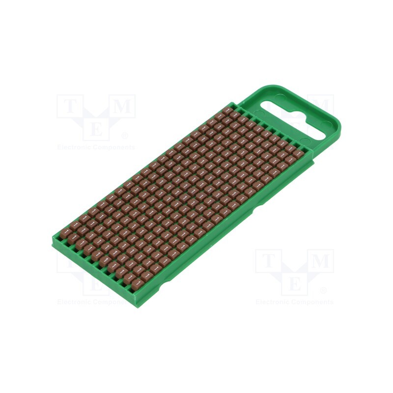 200 pcs x HELLERMANNTYTON - 561-00611 - Markers, Marking: 1, 0.8÷2.2mm, polyamide, brown, -40÷85°C, push-in
