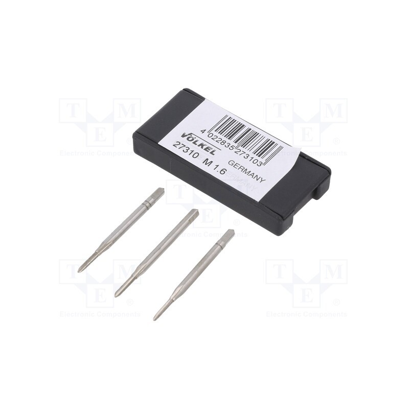 1 set x Vu00d6LKEL - 27310 - Tap, high speed steel grounded HSS-G, M1,6, 0.35, 32mm, 2,1mm