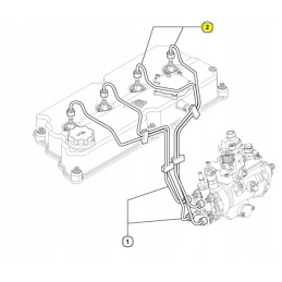 JCB backhoe loader fuel line harness