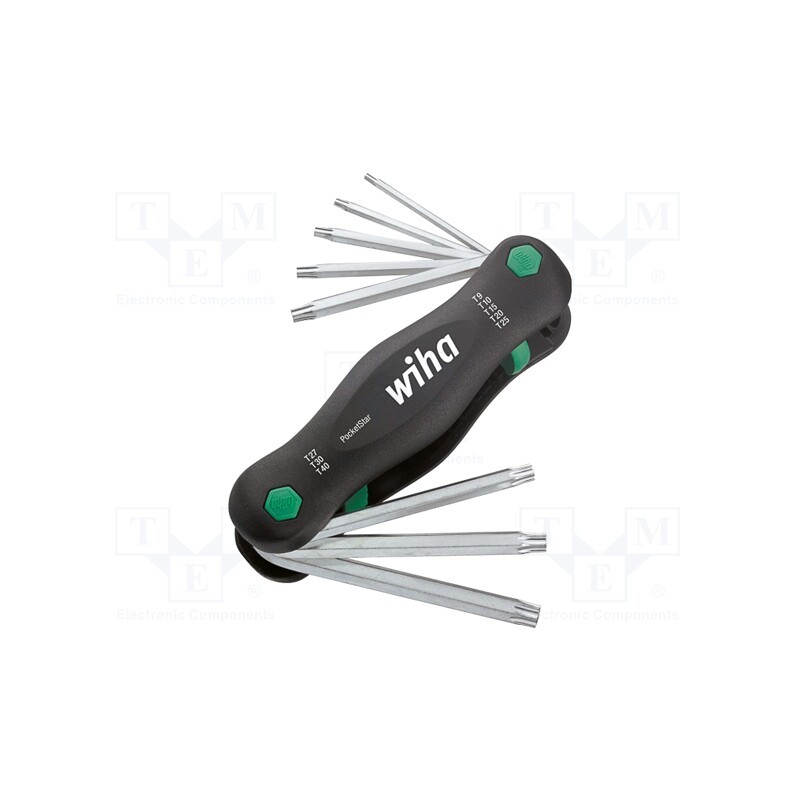 1 pcs x WIHA - 23047 - Wrenches set, Torx®, TX09,TX10,TX15,TX20,TX25,TX27,TX30,TX40