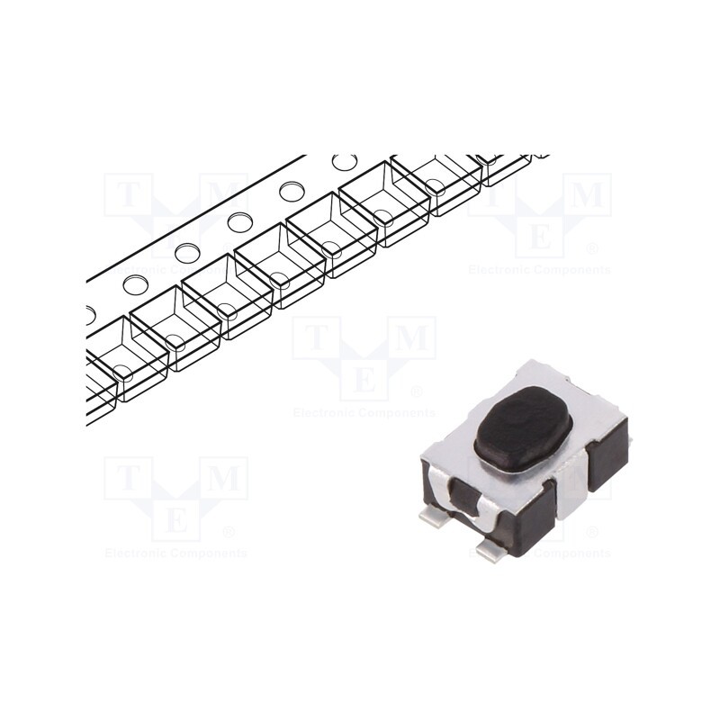 5 pcs x C&K - KMR231G LFS - Microswitch TACT, SPST-NO, Pos: 2, 0.05A/32VDC, SMT, none, 3N, 1.9mm