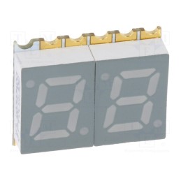 1 pcs x OPTOSUPPLY - OSK2028A-LR - Display: LED, 7-segment, 7mm, 0.28', No.char: 2, red, 2÷10mcd, SMD
