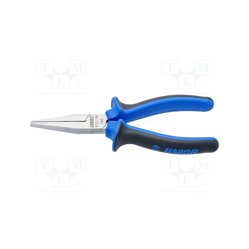 1 pcs x UNIOR - 607879 - Pliers, flat,elongated, 160mm, 472/1BI