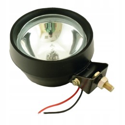 Round work headlight in rubber with a bulb