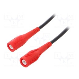1 pcs x ELECTRO-PJP - 8150-50-100-R - Test lead, 3A, BNC plug,both sides, Urated: 1kV, Len: 1m, red, RG58