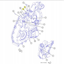 Cat 428 original gearbox housing cover
