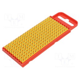 200 pcs x HELLERMANNTYTON - 561-01664 - Markers, Marking: 6, 2÷2.8mm, polyamide, yellow, -40÷85°C, push-in