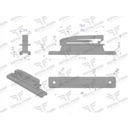 Irufix Clip Royal Farm tape insulator 10 pcs