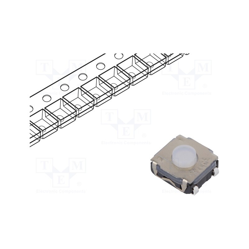 5 pcs x C&K - KSC221J LFS - Microswitch TACT, SPST-NO, Pos: 2, 0.05A/32VDC, SMT, none, 2N, 3.5mm