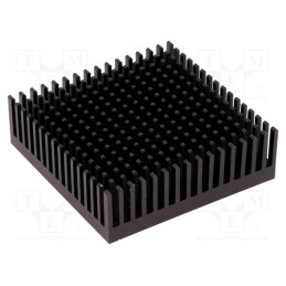 1 pcs x FISCHER ELEKTRONIK - ICKPGA21X21 - Heatsink: extruded, black, L: 53.3mm, W: 53.3mm, H: 16.51mm, anodized