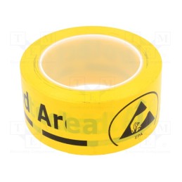 1 rol x STATICTEC - STP1300 - Awareness tape, ESD, L: 33m, W: 50mm, Features: antistatic, PVC