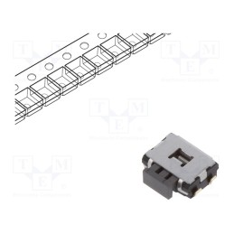 2 pcs x PANASONIC - EVQPUB02K - Microswitch TACT, SPST, Pos: 2, 0.05A/12VDC, SMT, none, 2.2N, 1.65mm