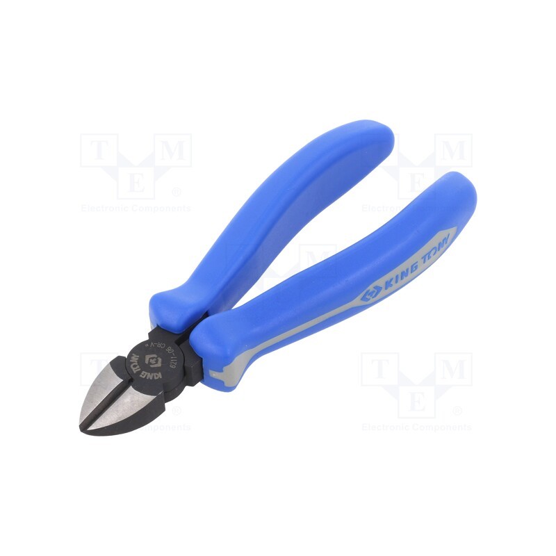 1 pcs x KING TONY - 1574713 - Pliers, side,cutting, two-component handle grips, 163mm