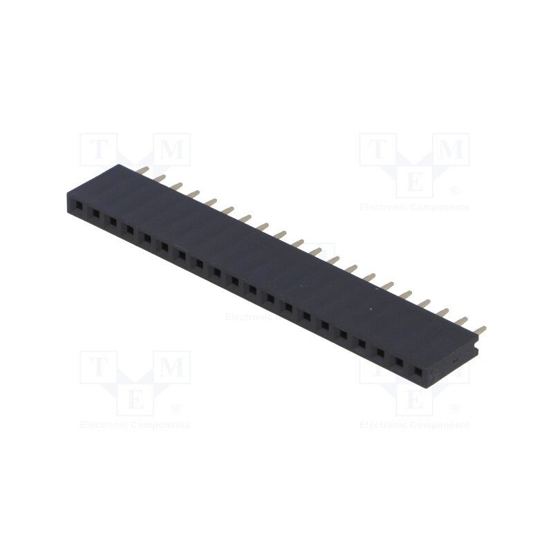 2 pcs x CONNFLY - DS1023-1*20S21 - Socket, pin strips, female, PIN: 20, straight, 2.54mm, THT, 1x20