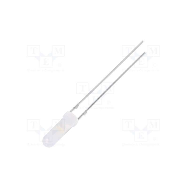 1 pcs x OPTOSUPPLY - OSM5DK6CF2A - LED, 3mm, white warm, 750÷1120mcd, 150°, Front: convex, 2.7÷3.4V