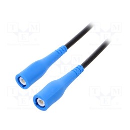 1 pcs x ELECTRO-PJP - 8150-50-200-BL - Test lead, 3A, BNC plug,both sides, Urated: 1kV, Len: 2m, black