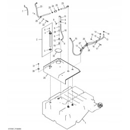 Fuel line connector john deere 9230 310sk 670g