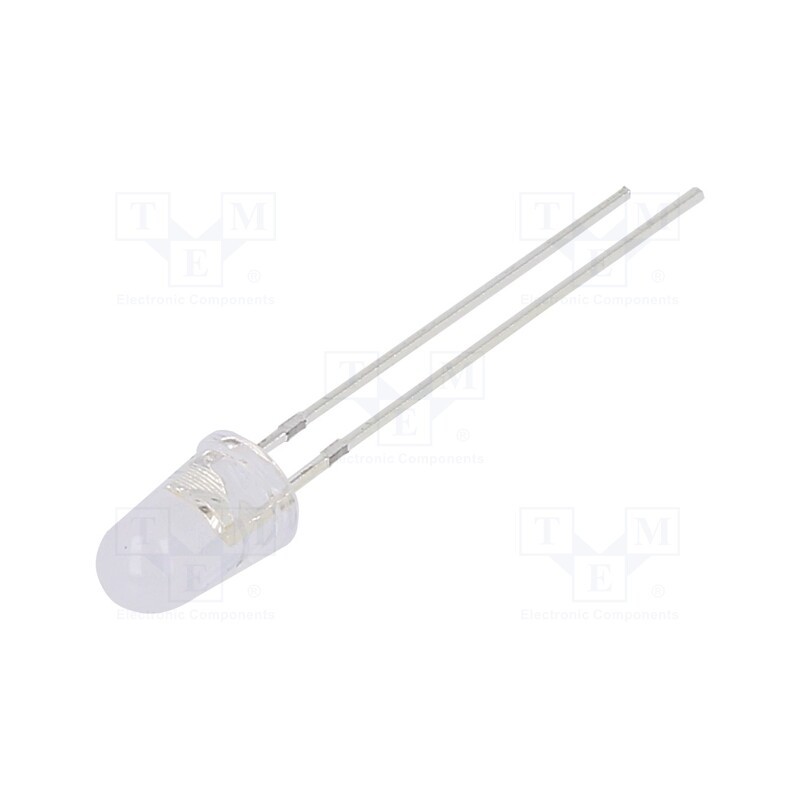1 pcs x OPTOSUPPLY - OSGGD251A5A - LED, 5mm, green, 2180÷3000mcd, 100°, Front: convex, 2.9÷3.4V