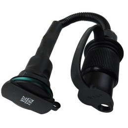 Adapter from a 3-pin socket to a cigarette lighter socket