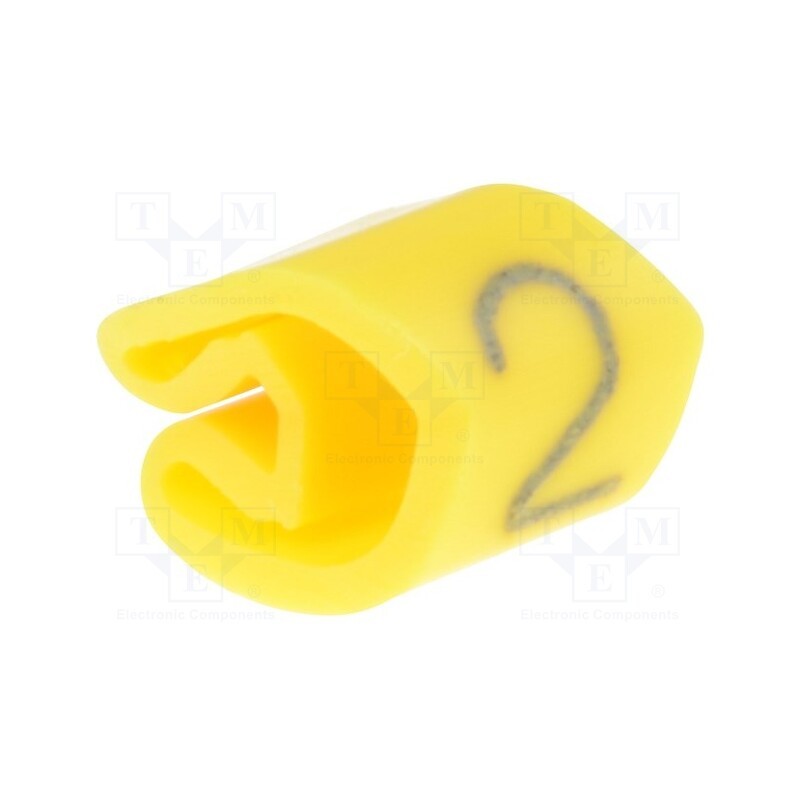 200 pcs x WEIDMu00dcLLER - 252611508 - Markers, Marking: 2, 3÷5mm, PVC, yellow, -30÷80°C, leaded, UL94V-0
