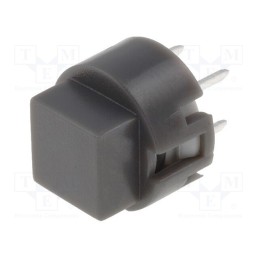 2 pcs x HIGHLY ELECTRIC - KS01-AV-GREY - Switch: keypad, Pos: 2, SPST-NO, 0.01A/35VDC, grey, THT, 1.3N, square