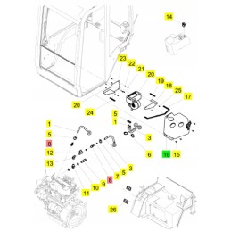 Yanmar engine cooling system connector SV15 SV60
