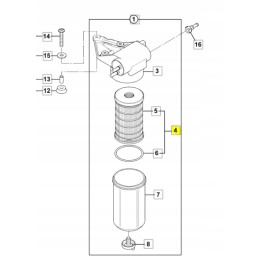 Fuel filter jcb backhoe loader cva