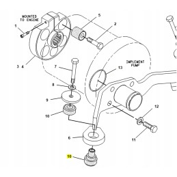 Cat backhoe loader hydraulic pump mount