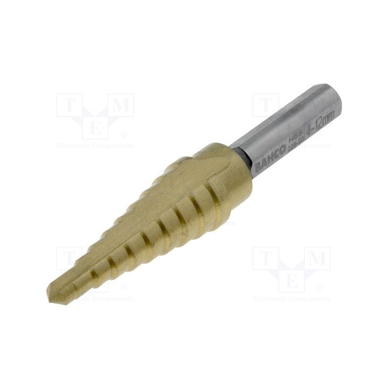 1 pcs x BAHCO - 228-SD - Drill bit, Ø: 4÷12mm, thin tinware, 1/4' (6,3mm), Steps: 9