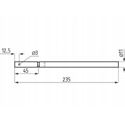 Header auger finger oe 16 mm l 235 mm